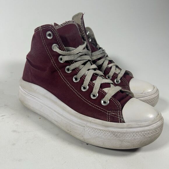 Converse Chuck Taylor All Star Move Platform Women's 8.5 Dark Red White A02430C - Picture 4 of 10